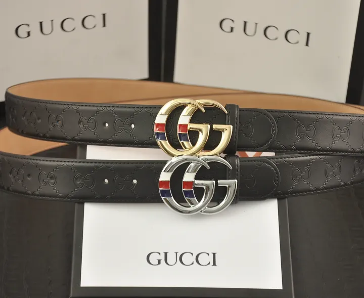 100 Original Authentic Belt Classic Retro G Buckle Genuine Leather