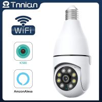 Tnnian 4MP E27 Bulb Wifi IP Camera PTZ Wireless Night Vision Two Way Audio Baby Monitor Auto Tracking Home CCTV Camera iCsee