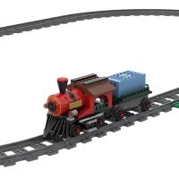 ใหม่ MOC ระยะไกลติดตามการควบคุมรถไฟขนาดเล็กอาคารบล็อก DIY ประกอบของเล่นรุ่นอิฐตรัสรู้ปริศนาของขวัญเด็ก ~