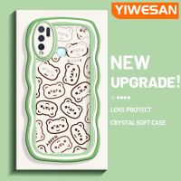 YIWESAN เคสสำหรับ VIVO Y30 Y30i เคส Y50ลายการ์ตูนหมีสุขสันต์กันกระแทกแบบใสนิ่มเคสมือถือโปร่งใสลายกล้องถ่ายรูปฝาครอบป้องกันซิลิกาเจลที่สร้างสรรค์