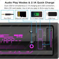 S01 Grandnavi สเตอริโอเอฟเอ็มรถยนต์วิทยุเสียง1 Din,ตัวรับอินพุตเอสดีทีเอฟ USB MP3อินแดช12V เครื่องเล่นวิทยุอัตโนมัติบลูทูธมัลติมีเดีย