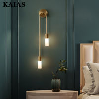 KAIAS Scandinavian ไฟหรูหราโคมไฟติดผนังห้องนั่งเล่นโมเดิร์นเรียบง่ายทองความคิดสร้างสรรค์ผนังพื้นหลังทีวีระเบียงทางเดินห้องนอนโคมไฟข้างเตียง