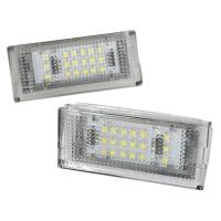 2X18 LED หมายเลขป้ายทะเบียนรถแผ่นเรืองแสงสำหรับ BMW E46 4DR ซีดาน325i 328i 99-03