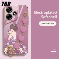 เคสโทรศัพท์สายรัก YBD สำหรับ Infinix Hot 30 Play Hot 30i X6831 X669 Tecno Spark 10 Pro Spark 10 10C KI5q KI5k KI7 ลายเด็กสาวน่ารักล่าสุดหรูหราบูติกนิ่มปลอกซิลิโคน