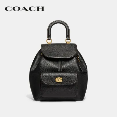 COACH กระเป๋าเป้ผู้หญิงรุ่น Riya Backpack สีดำ CI124 B4/BK
