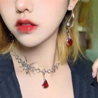 【DT】hot！ Hip Hop Color Choker Necklace Punk Ruby Chain Fashion New Jewelry Accessories