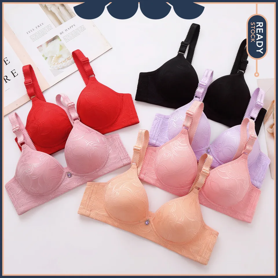 Cloud Bazaar] Alicia's Secret Comfort Plain Seamless Push-up T-Shirt  Underwire Bra/ Coli Wanita Tanpa Berdawai (36-42) Cup B