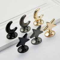 【LZ】☬◘  Creative Moon Star Furniture Handle Gold Black Gray Cabinet Knobs and  Door Cupboard Drawer Kitchen Pulls