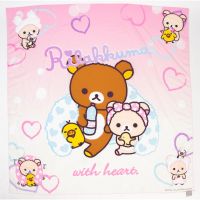 WA ผ้าพันคอ ผ้าคลุมใหล่ ริลัคคุมะ ไซส์ 100x100 ซ.ม. ลายที่ 10 (Rilakkuma scarf size100x100cm No.10) ผ้าคลุมไหล่