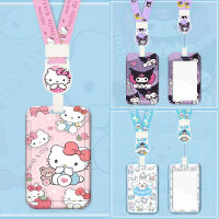 Sanrio Cinnamoroll การ์ดแขน Kawaii อะนิเมะ Kuromi การ์ตูนนักเรียน Lanyard อาหารการ์ด Retractable พวงกุญแจจี้ของเล่นของขวัญ