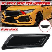 Glossy Black Universal Car Front Bumper Hood Vent Air Out Decoration for Honda Civic Audi-A4 B8 Golf BMW-E90 E80 E82 F30