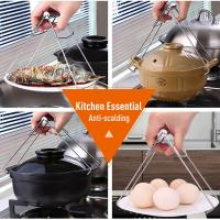 Kitchen Tools Stainless Steel Steaming Dish Anti Scalding Clip Casserole Antiskid Bowl Taking Device Tray Artifact Home