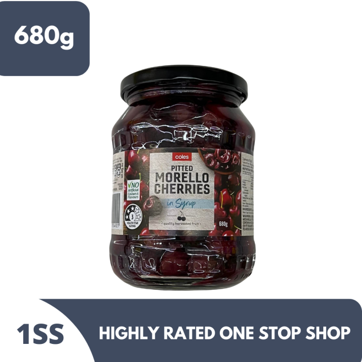 Coles Pitted Morello Cherries in Syrup 680g Lazada PH