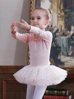 【hot】✓❣  Girls Bowtie Tulle Tutu Mesh Skirts  Sleeve Ballet Kids leotard - for Practice   Performance!