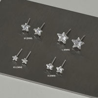 (stud earrings) : DIAMOND STAR  silver925 / ต่างหูเพชร cz ทรงดาวเงินแท้  ต่างหูปักก้านเงินแท้ / YOUR WISHLIST