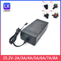 25.2V 3A 4A 5A 6A 2A เครื่องชาร์จ18650เครื่องชาร์จแบตเตอรี่25.2V เครื่องชาร์จกระแสไฟคงที่