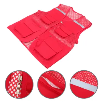 Red mesh clearance safety vest