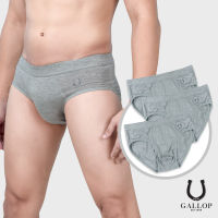 GALLOP : (1 SETมี 3ตัว) MENS UNDERWEAR กางเกงในผู้ชาย รุ่น GU9001 สีเทา / ราคา 790.-