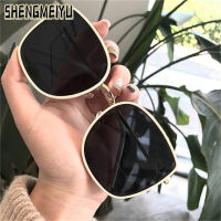 High Quality womens Oval Cat Eye Sunglasses Lady Metal Rimless shades Luxury Sunglasses Female Driving Glasses zonnebril dames