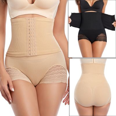 Foreign trade toning the body belly in trousers button 3 row 11 lace briefs sexy female postpartum big yards tall waist leggings --ssk230706❁☼