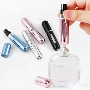 Perfume Refill Bottle Portable Mini Refillable Spray Jar Scent Pump Case  Empty Cosmetic Containers Atomizer For Travel 5ml(pink)