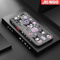 เคส JIUMOO สำหรับ Huawei P20 Lite 2019 Nova 5 Pro Nova Pro เคส5i เค้กการ์ตูน Kuromi มีน้ำค้างแข็งโปร่งใสเคสขอบสี่เหลี่ยมด้านข้างแข็งรูปแบบกล้องปลอกซิลิโคนเคสนิ่มป้องกันการกระแทก