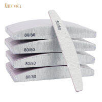 50PcsPack Zebra Curve Nail Files 8080 Grit Double Sided Gray Buffer Block Files UV Gel Salon DIY Beauty Nails Care Tools