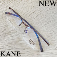 แว่นตา KANE สำหรับตัดเลนส์ กรอบแว่นตา ชาย-หญิง Fashion รุ่น 5595 สีน้ำตาล กรอบเซราะ ทรงเหลี่ยม สวย ขาข้อต่อ Stainless Steel