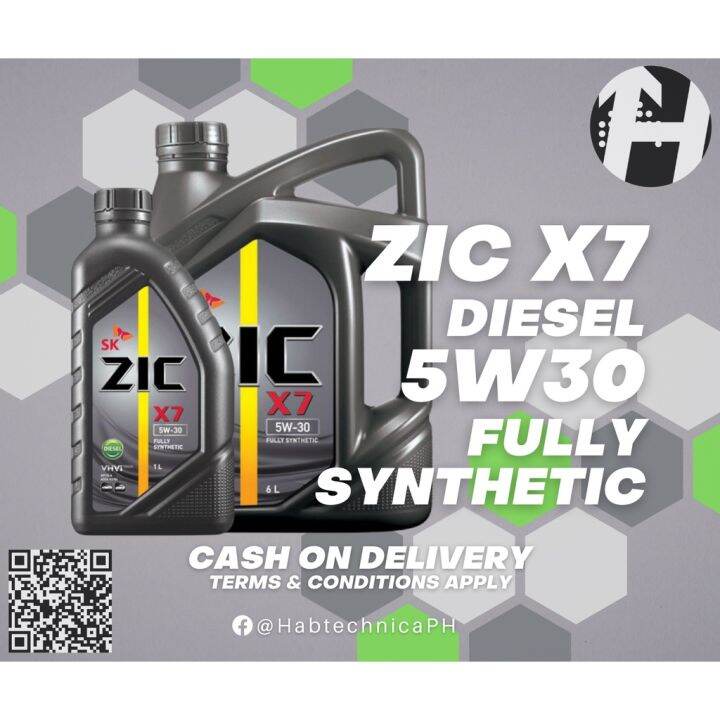 Zic X7 Diesel 5w30 Fully Synthetic - 6 Liters | 7 Liters | 8 LitersiuL ...