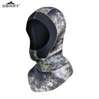 Sbart 3MM Neoprene Diving Hood Adult Camo Winter Snorkel Wetsuit Warm Cap Hat Head Cover Bibbed long to Shoulder Scuba Hoodies