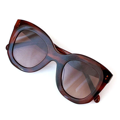 แฟชั่นแว่นกันแดดผู้หญิงเสื้อผ้าแบรนด์เฉดสีย้อนยุคสีดำอาทิตย์แว่นตาหญิงล้างเลนส์วินเทจ Gafas De Sol