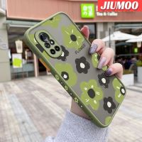 เคส JIUMOO สำหรับ Huawei Nova 8 Pro Nova 8 Se,เคสจิตรกรรมภาพการ์ตูนดอกไม้บางขอบสี่เหลี่ยมด้านข้างดีไซน์ใหม่กันกระแทกมีน้ำค้างแข็งโปร่งใสแข็งเคสมือถือปลอกซิลิโคนปกป้องกล้องคลุมทั้งหมด Softcase