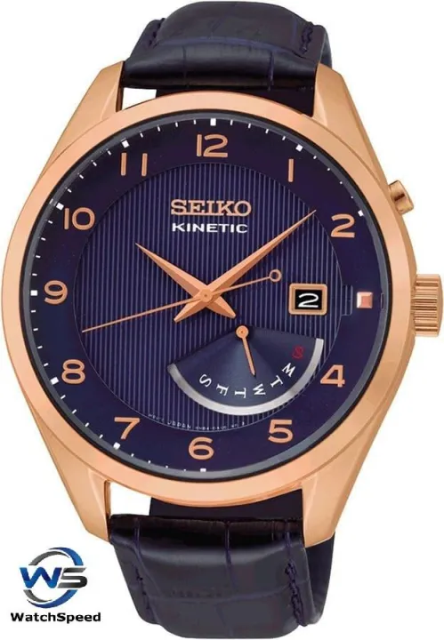 Seiko Kinetic SRN062P1 SRN062P SRN062 Blue Dial Analog 100M Men's Watch |  Lazada Singapore