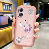 โทรศัพท์มือถือเคสสำหรับ OPPOA58 OPPOA78 OPPO A58 A78 4G 2023ใหม่น่ารักผีเสื้อน่ารักโปร่งใสปลอกโทรศัพท์มือถือเคสนิ่มกันกระแทกกรอบด้านหลังซิลิโคนป้องกันการตกหล่น