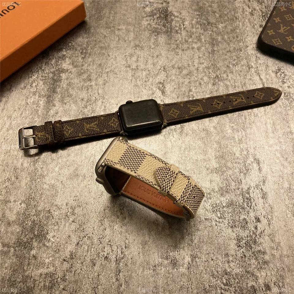 Louis Vuitton Apple Watch Band LV Leather 38 40 41mm 42 44 45mm