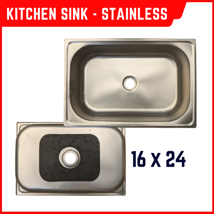 Kitchen Sink Stainless 16x24" Stallon (KS1624S) Sold per pc | Lazada PH
