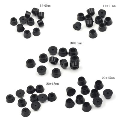 ﹍☌☜ 10PCS Black Rubber Feet Chair Floor Protector Non-slip Furniture Feet Table Leg Cover Cabinet Bottom Pads Funiture Accessories