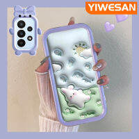 YIWESAN A23ปลอกสำหรับ Samsung A23 5G M23 5G F23 5G A50 A50s A30 A30s A20เคส M10s การ์ตูนกระต่ายดอกไม้3D ดอกไม้สีสันสดใสกล้องมอนสเตอร์ตัวน้อยนิ่มสำหรับเลนส์กันกระแทกแบบใสเคสมือถือป้องกันซิลิโคนเรียบง่ายปลอกความคิดสร้างสรรค์โปร่งใส