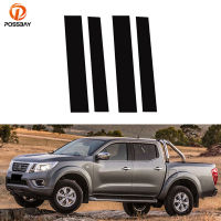 รถหน้าต่างเสาโพสต์ประตูฝาครอบสติกเกอร์รูปลอกสำหรับ Nissan Navara Frontier NP300 Crew Cab 2018 2019 2020 2021อุปกรณ์เสริม