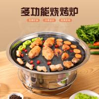 □ Round barbecue stove charcoal Barbecue grill baking tray basin