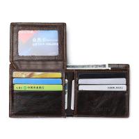 GUBINTU กระเป๋าสตางค์ผู้ชายหนังวัวแท้ Men Genuine Leather Cowhide Bifold Wallet Credit Card Holder Small Purse