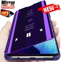 For Xiaomi Redmi 10 Case Mirror View Smart Flip Case Shockproof For Redmi Note 10 5G Pro 10 S Cover Electrical Safety