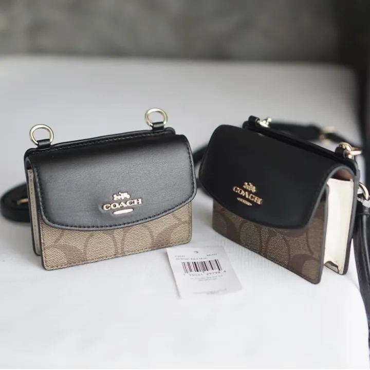 Guaranteed Original Authentic Coach Flap Card Case On Lanyard In