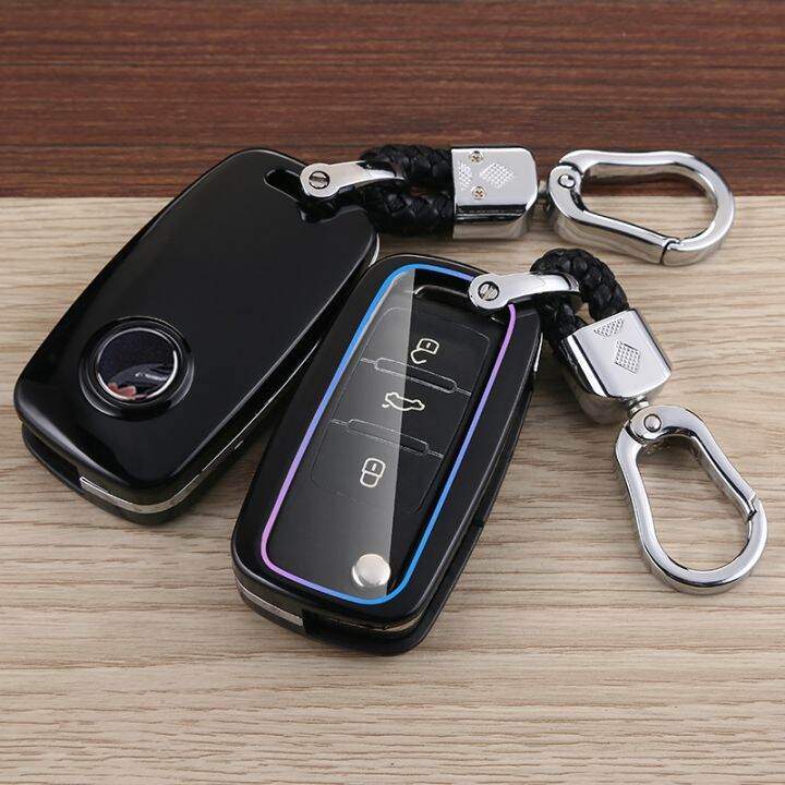 npuh-carbon-fiber-abs-car-key-remote-cover-for-volkswagen-polo-golf7-passat-b5-b6-b7-tiguan-scirocco-skoda-octavia-folding-keychain