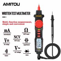 AMITOU เครื่องมือทดสอบไฟฟ้าสำหรับช่างไฟฟ้าปากกามัลติมิเตอร์แบบดิจิทัลเครื่องทดสอบแอมป์มิเตอร์โวลต์มิเตอร์มืออาชีพสำหรับ A3004