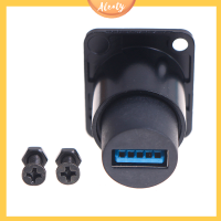 Aleaty? D Type Metal USB Socket Double PASS Connector USB 3.0 Connector PANEL MOUNTING