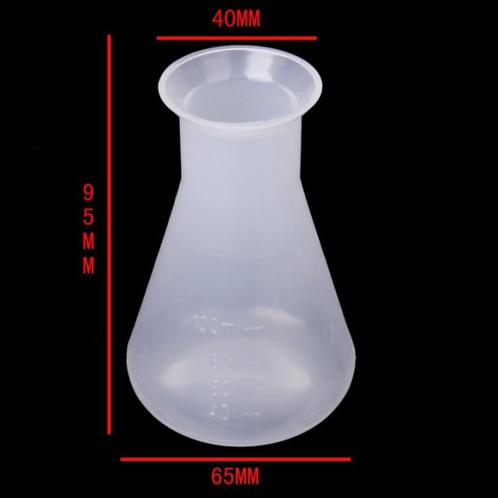 ขวดทดลองพลาสติก-yingke-สำหรับพลาสติกใสห้องปฏิบัติการเคมี-100มล