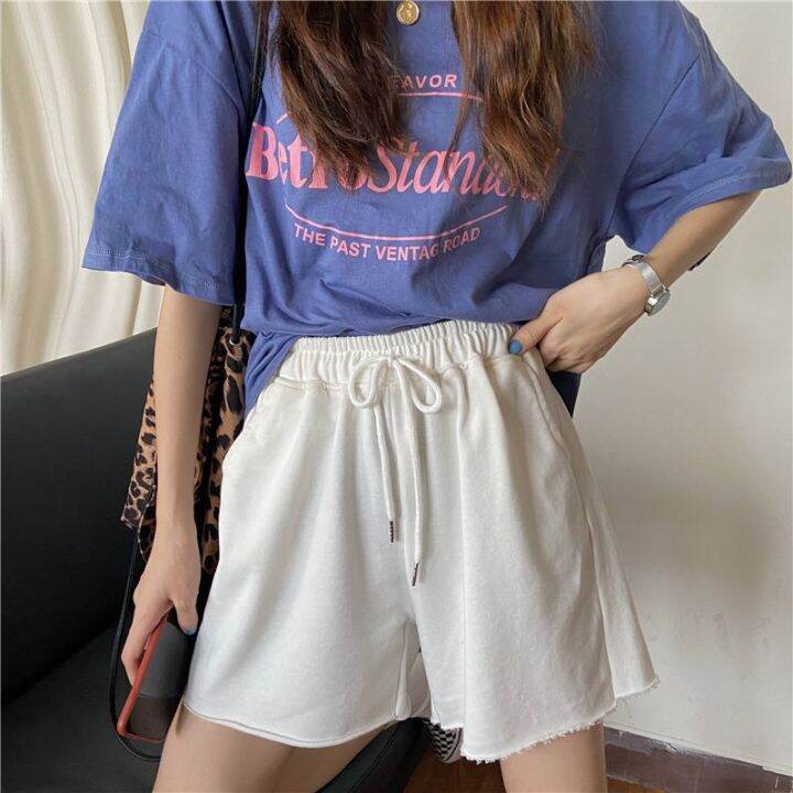 womens-casual-sports-shorts-homewear-pockets-solid-casual-cozy-simple-shorts-high-waist-drawstring-indoor-outdoor-daily-basic