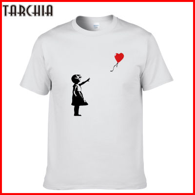 TARCHIA New Arrived t-shirt Cotton Tops Tees Kcco Balloon Girl Banksy Men Short Sleeve Boy Casual Homme T Shirt Tee Plus Fashion