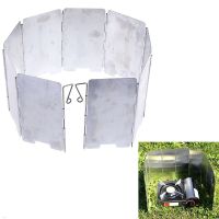 9 Plate Foldable Aluminum Outdoor Stove Wind Shield Gas Burner Windshield Wind Protector Picnic Camping Stove Windscreen